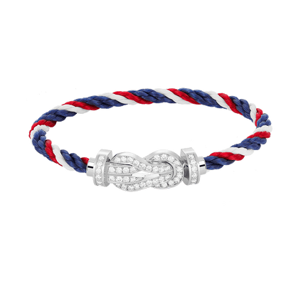 [⭐Glow]CHANCE LARGE 8 FIGURE BUCKLE FULL DIAMOND BRACELET SILVER