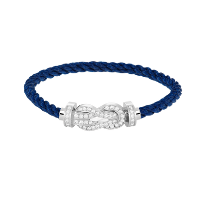 [⭐Glow]CHANCE LARGE 8 FIGURE BUCKLE FULL DIAMOND BRACELET SILVER