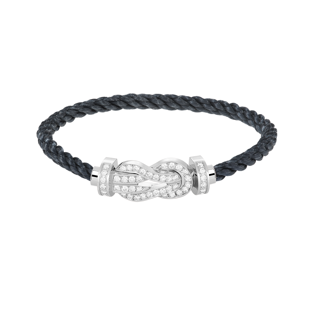 [⭐Glow]CHANCE LARGE 8 FIGURE BUCKLE FULL DIAMOND BRACELET SILVER