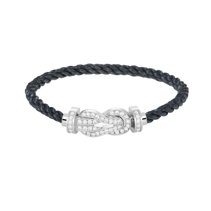 [⭐Glow]CHANCE LARGE 8 FIGURE BUCKLE FULL DIAMOND BRACELET SILVER