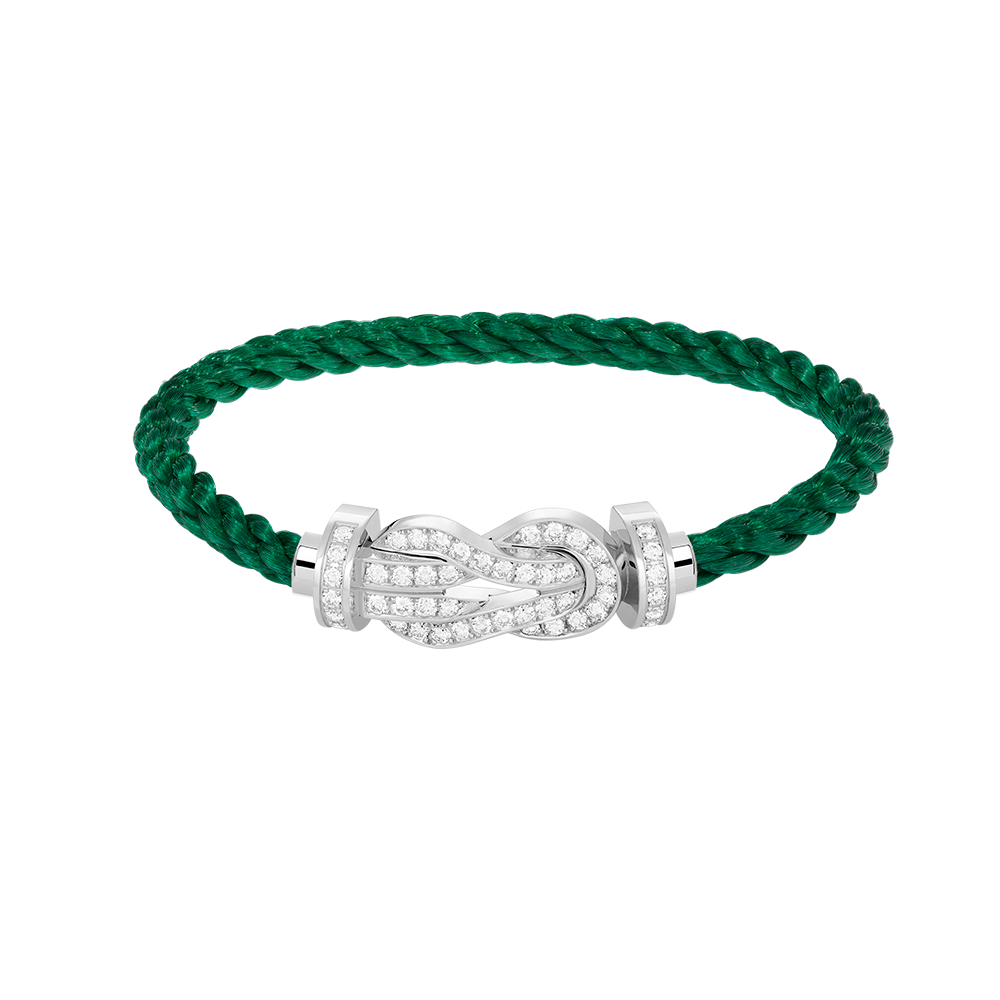 [⭐Glow]CHANCE LARGE 8 FIGURE BUCKLE FULL DIAMOND BRACELET SILVER