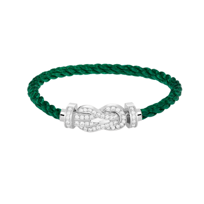 [⭐Glow]CHANCE LARGE 8 FIGURE BUCKLE FULL DIAMOND BRACELET SILVER