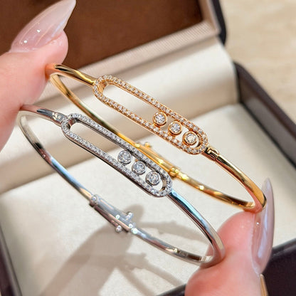 [⭐Glow]Move Pavé Diamond Bangle Bracelet M
