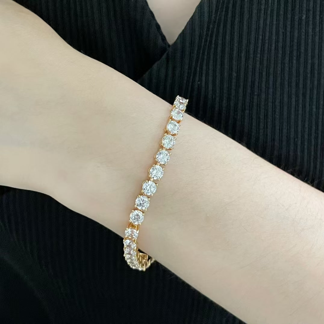 [⭐Glow jewelrys]TENNIS BRACELET WITH FULL DIAMOND SETTING