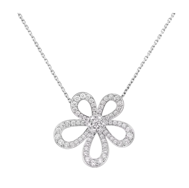 [⭐Glow]FLOWERLACE NECKLACE FULL DIAMONDS