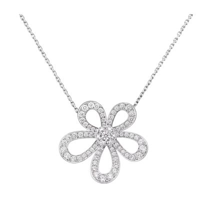 [⭐Glow]FLOWERLACE NECKLACE FULL DIAMONDS