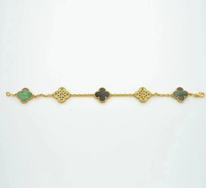 [⭐Glow] CLOVER 5 MOTIF GRAY MOP BRACELET COLLECTION