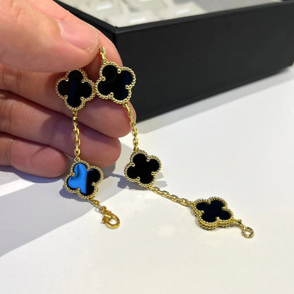 [⭐Glow] CLOVER 5 MOTIF ONYXS BRACELET COLLECTION