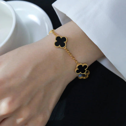 [⭐Glow] CLOVER 5 MOTIF ONYXS BRACELET COLLECTION