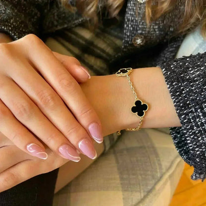 [⭐Glow] CLOVER 5 MOTIF ONYXS BRACELET COLLECTION