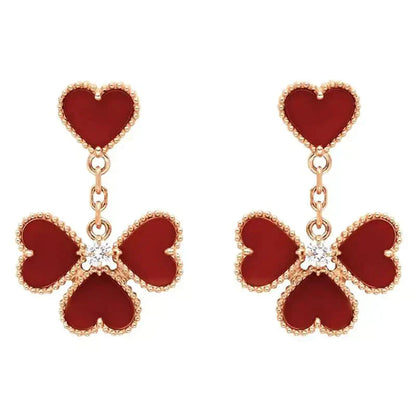 [⭐Glow]SWEET CLOVER CARNELIAN EARRINGS