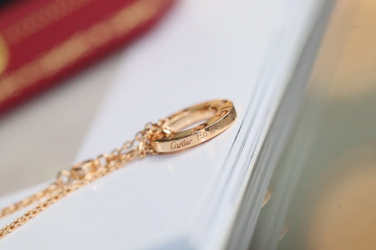 [⭐Glow]LOVE NECKLACE ADJUSTABLE ROSE GOLD 2 DIAMOND