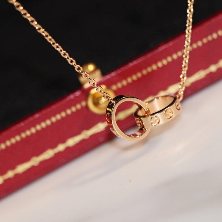 [⭐Glow]LOVE NECKLACE PINK GOLD AND SILVER