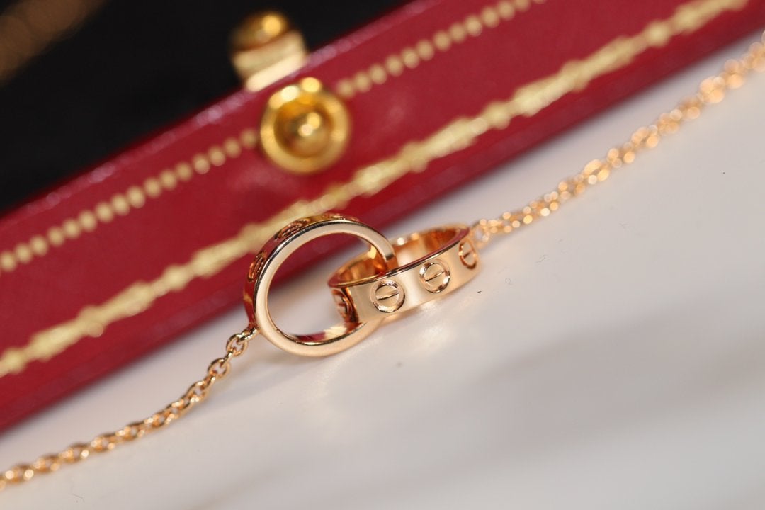 [⭐Glow]LOVE NECKLACE PINK GOLD AND SILVER