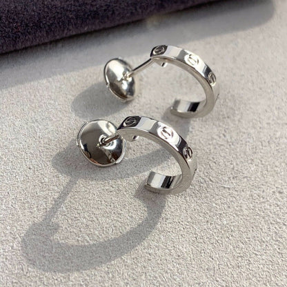 [⭐Glow]LOVE EARRINGS 2.65MM SILVER
