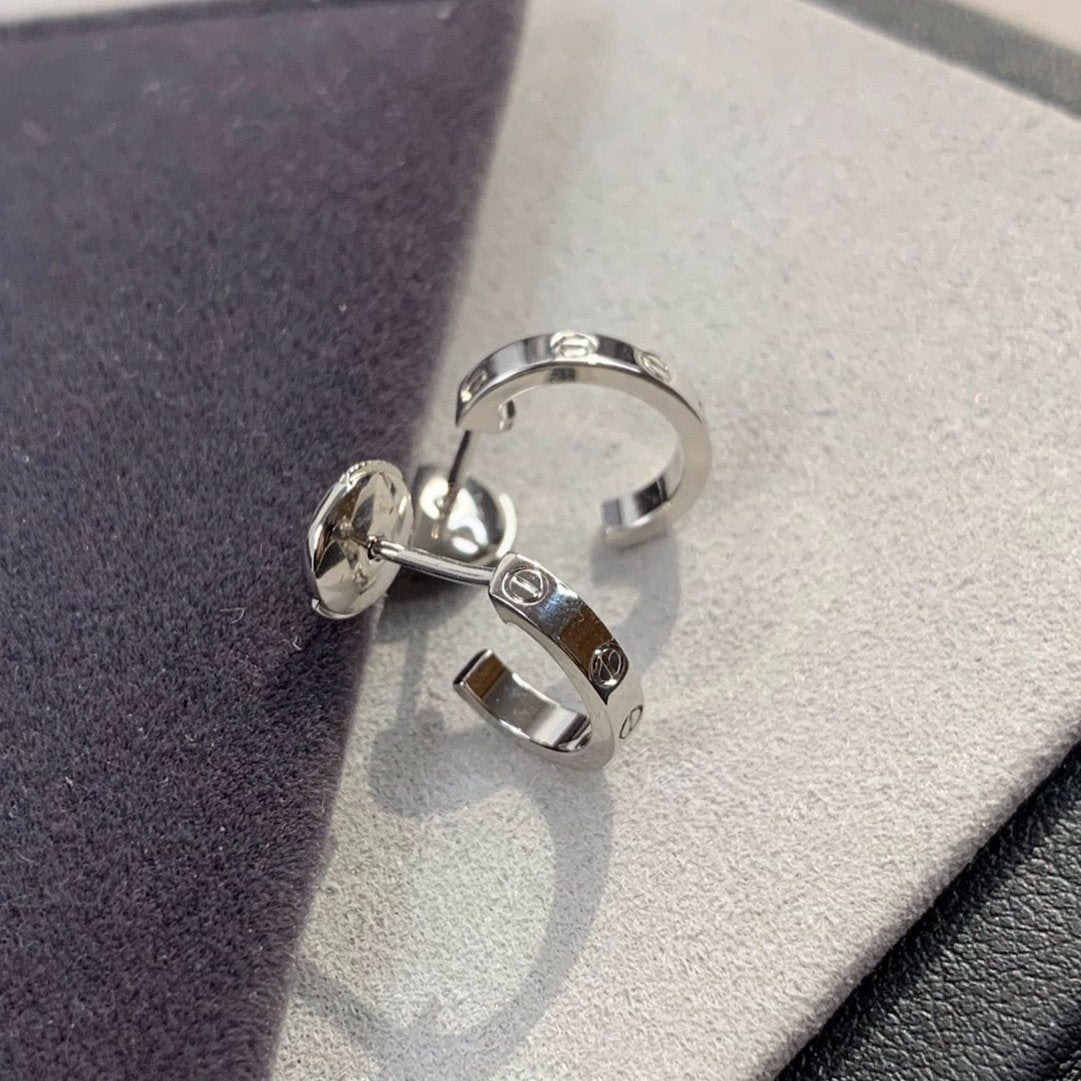 [⭐Glow]LOVE EARRINGS 2.65MM SILVER