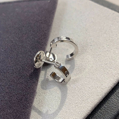 [⭐Glow]LOVE EARRINGS 2.65MM SILVER