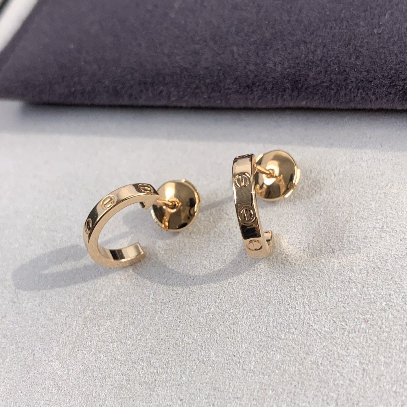 [⭐Glow]LOVE EARRINGS 2.65MM PINK GOLD