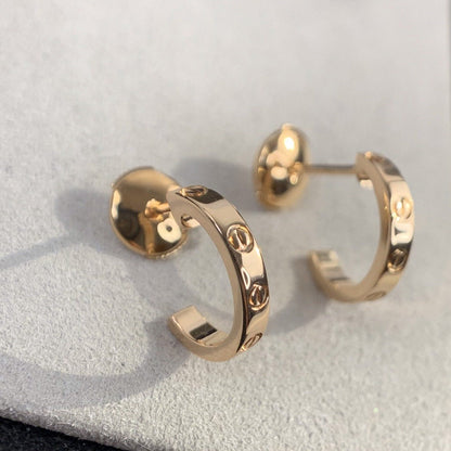 [⭐Glow]LOVE EARRINGS 2.65MM PINK GOLD
