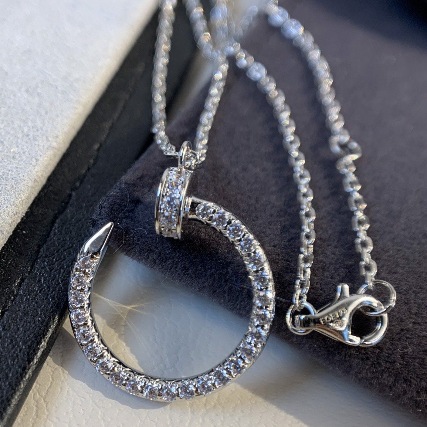 [⭐Glow]JUSTE NECKLACE SILVER DIAMONDS
