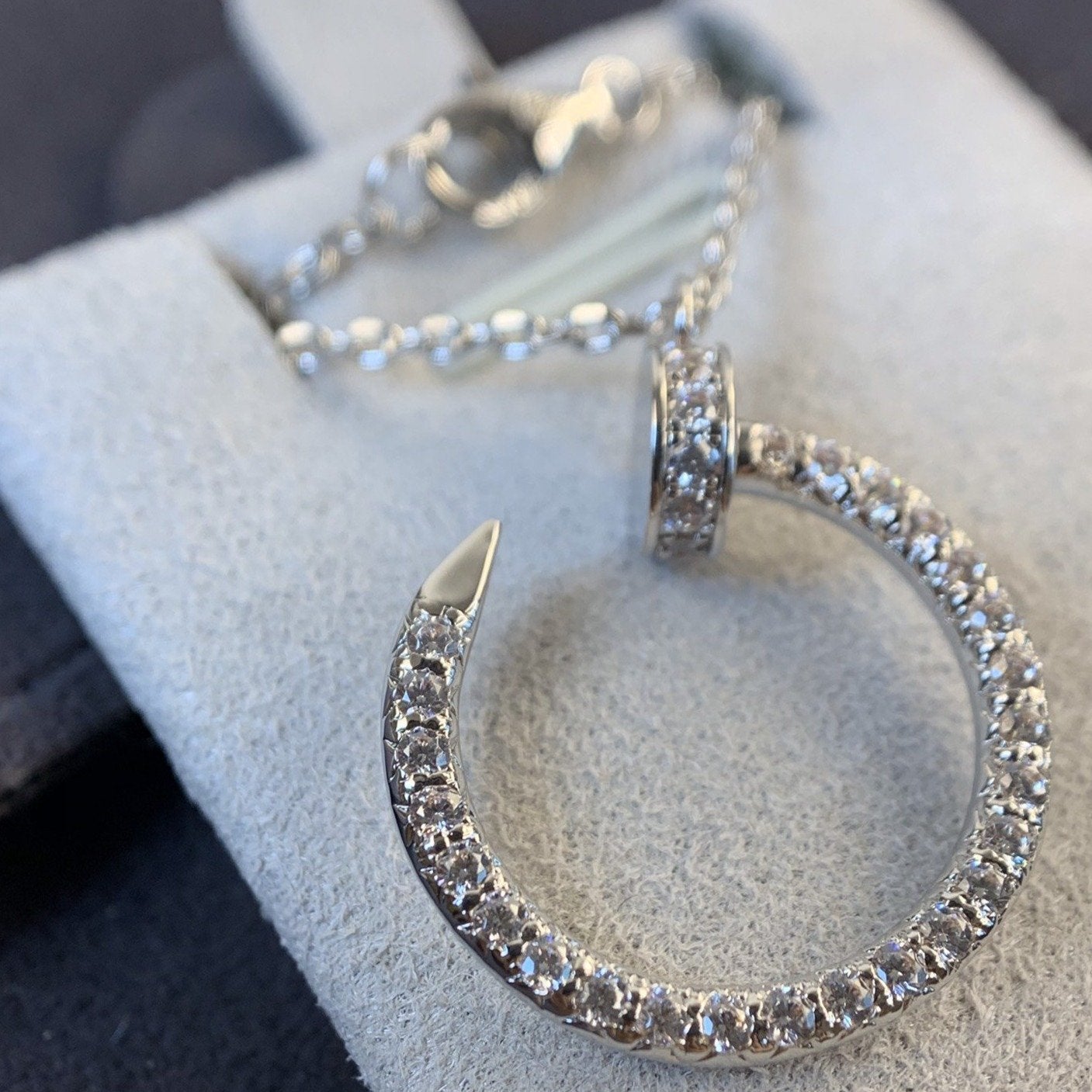 [⭐Glow]JUSTE NECKLACE SILVER DIAMONDS
