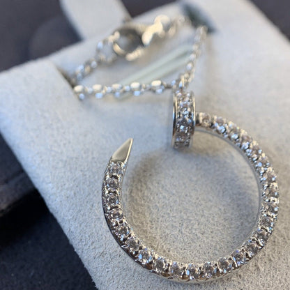 [⭐Glow]JUSTE NECKLACE SILVER DIAMONDS