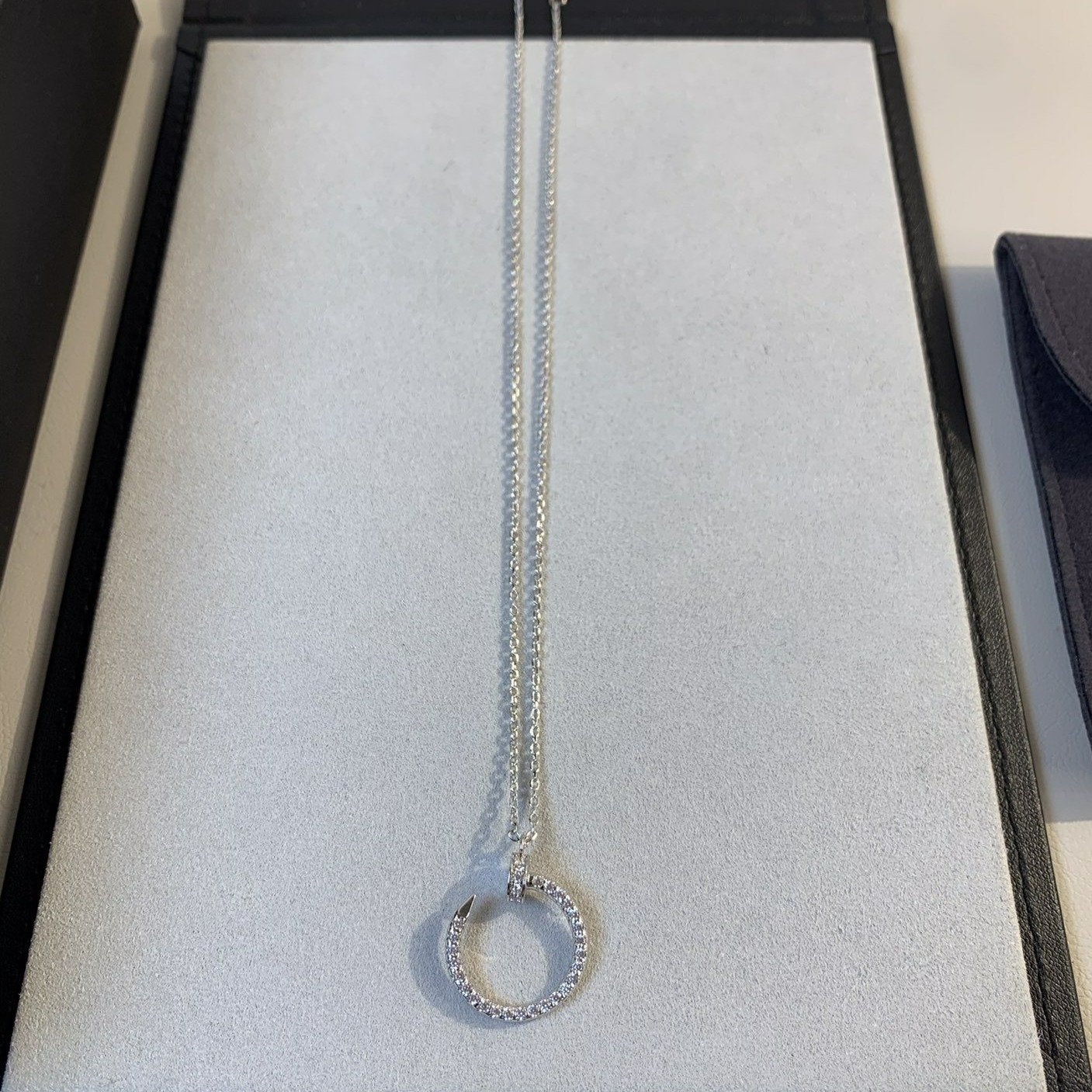 [⭐Glow]JUSTE NECKLACE SILVER DIAMONDS
