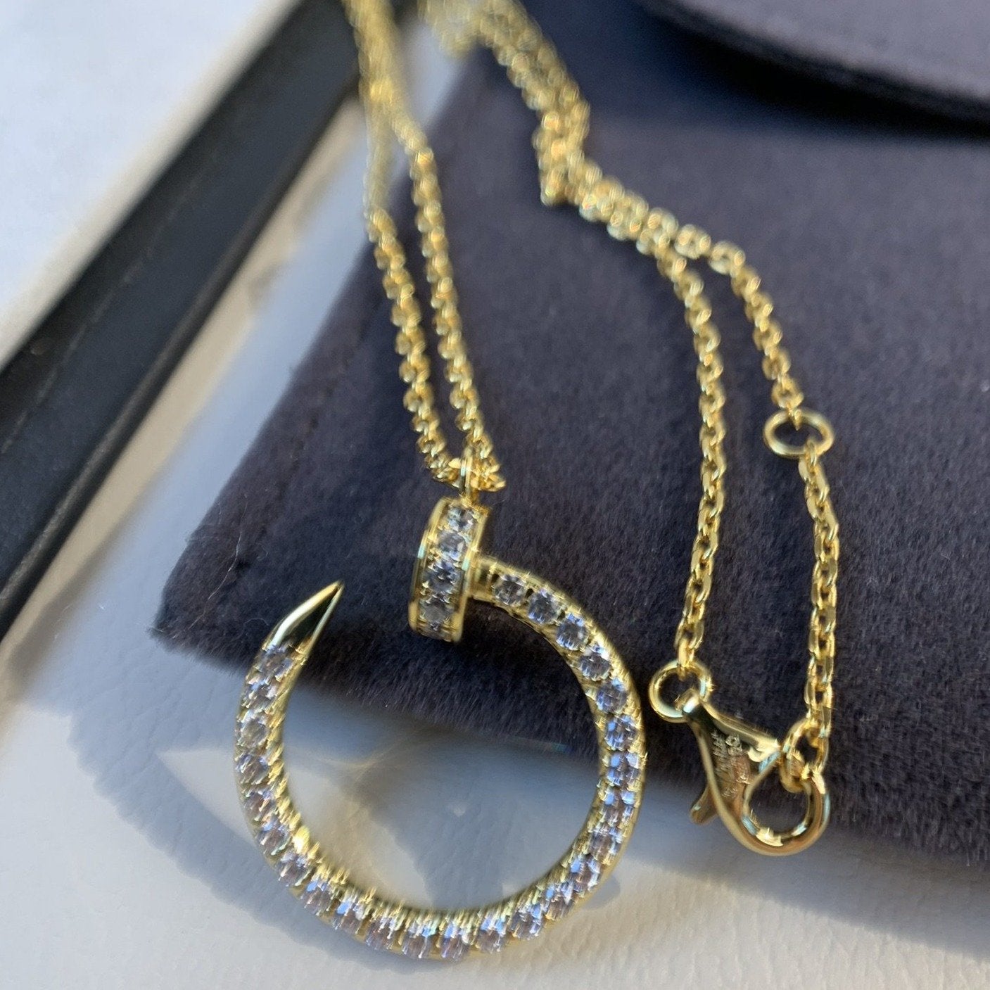 [⭐Glow]JUSTE NECKLACE GOLD DIAMONDS