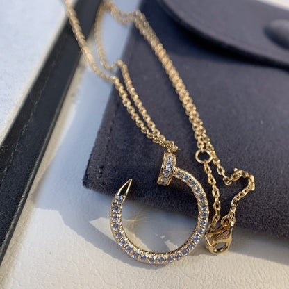 [⭐Glow]JUSTE NECKLACE PINK GOLD DIAMONDS