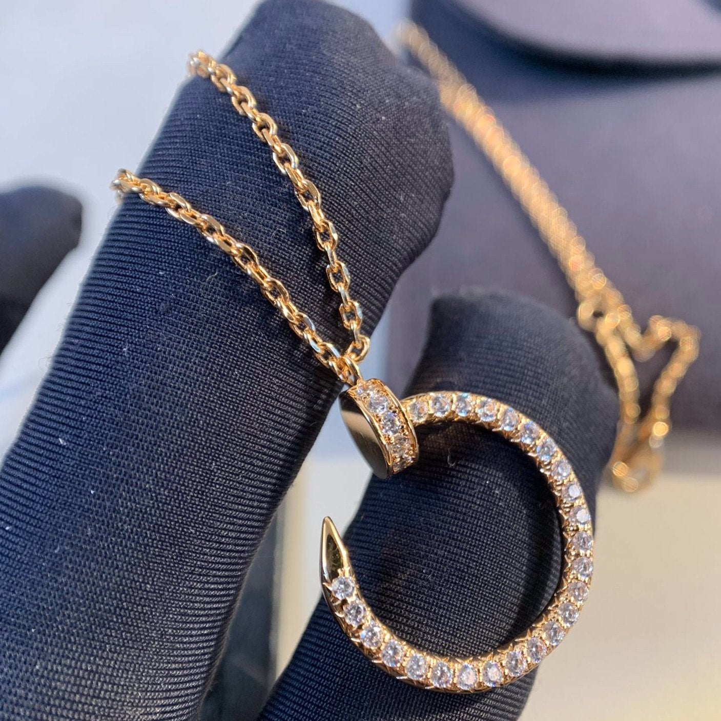 [⭐Glow]JUSTE NECKLACE PINK GOLD DIAMONDS