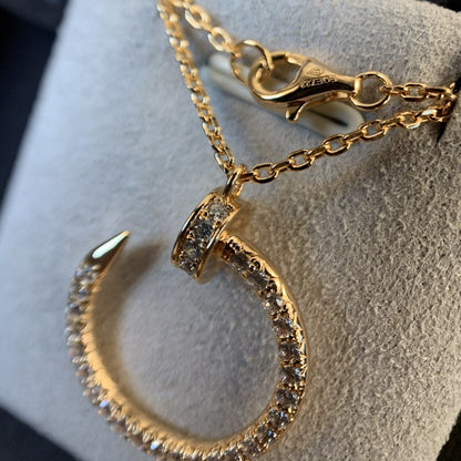 [⭐Glow]JUSTE NECKLACE PINK GOLD DIAMONDS