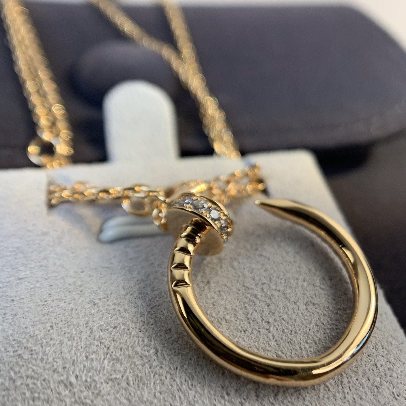 [⭐Glow]JUSTE NECKLACE PINK GOLD DIAMONDS