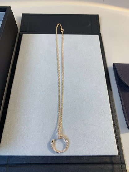 [⭐Glow]JUSTE NECKLACE PINK GOLD DIAMONDS