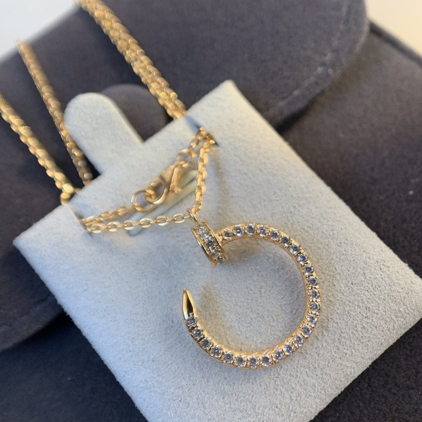 [⭐Glow]JUSTE NECKLACE PINK GOLD DIAMONDS