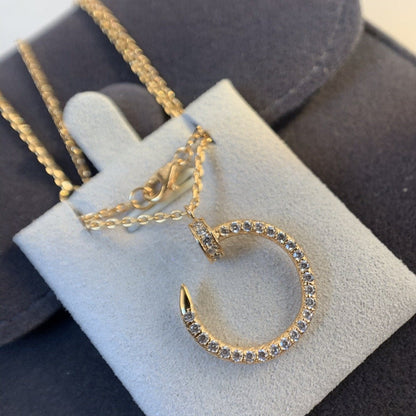 [⭐Glow]JUSTE NECKLACE PINK GOLD DIAMONDS