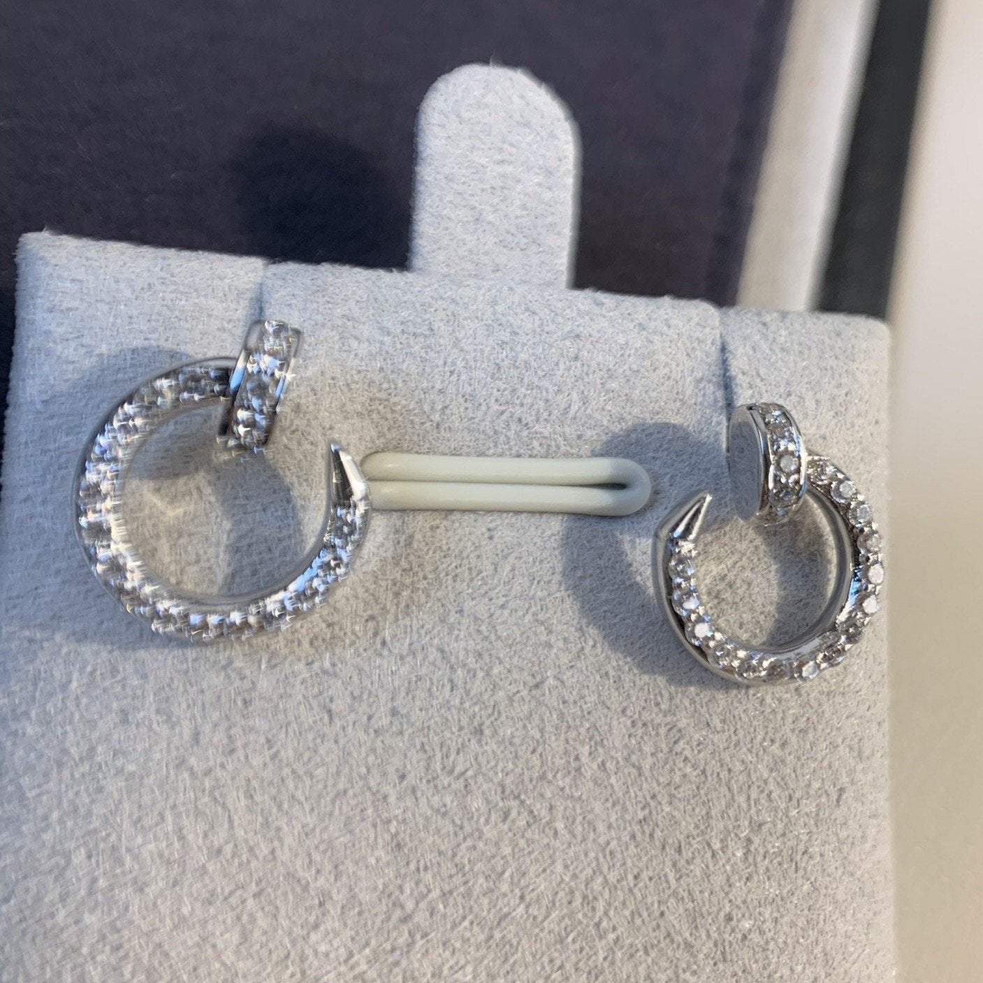 [⭐Glow]JUSTE EARRINGS SILVER DIAMONDS