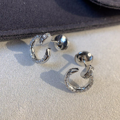 [⭐Glow]JUSTE EARRINGS SILVER DIAMONDS