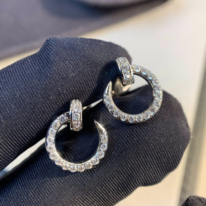 [⭐Glow]JUSTE EARRINGS SILVER DIAMONDS