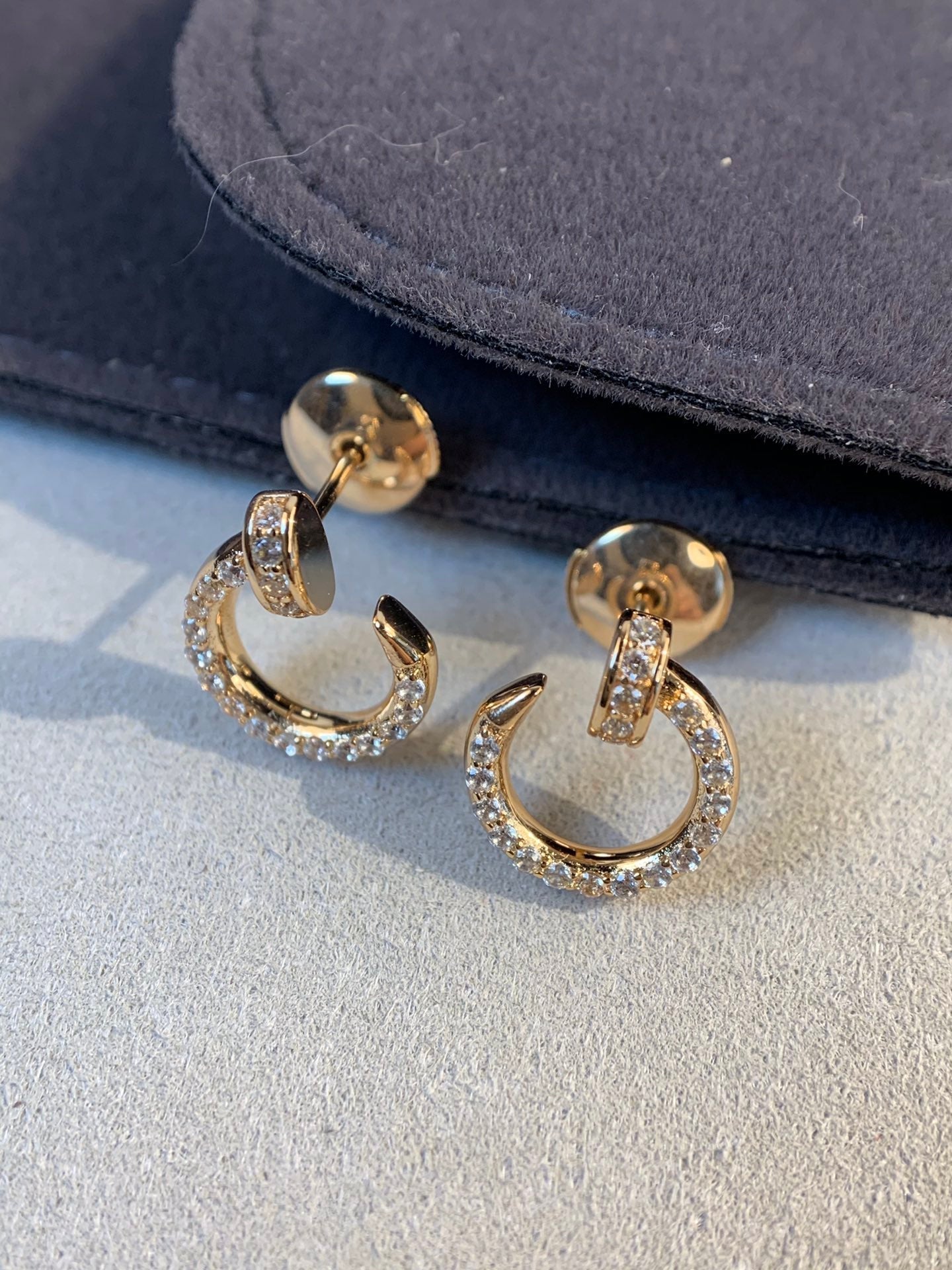 [⭐Glow]JUSTE EARRINGS GOLD DIAMONDS