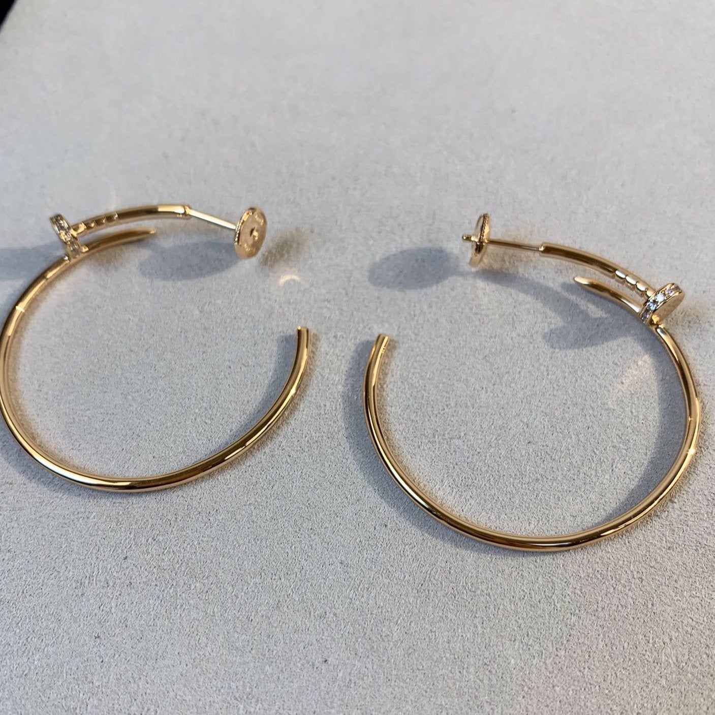 [⭐Glow]JUSTE EARRINGS GOLD DIAMONDS 1.8MM