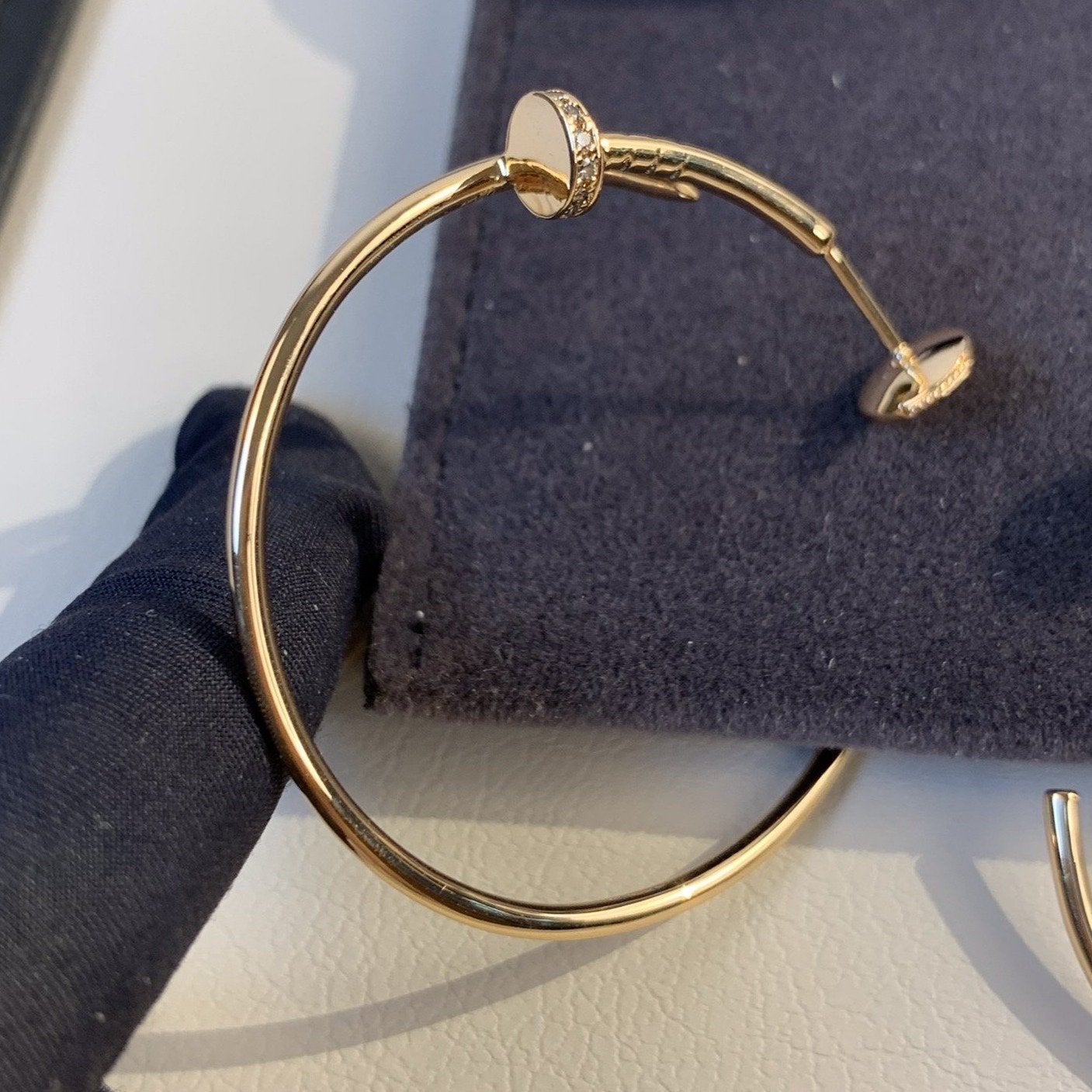 [⭐Glow]JUSTE EARRINGS GOLD DIAMONDS 1.8MM