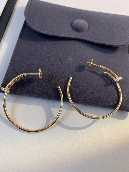 [⭐Glow]JUSTE EARRINGS GOLD DIAMONDS 1.8MM