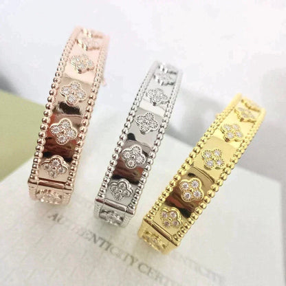 [⭐Glow]CLOVER BRACELET 8MM DIAMONDS