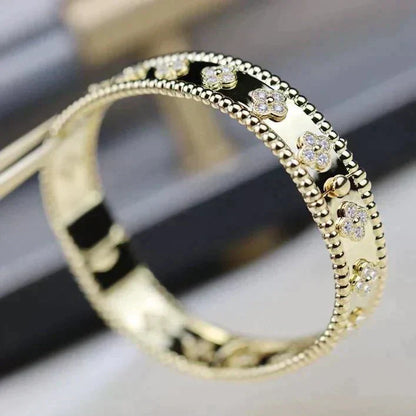 [⭐Glow]CLOVER BRACELET 8MM DIAMONDS