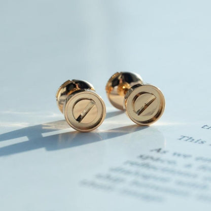[⭐Glow]LOVE EARRINGS PINK GOLD 10MM