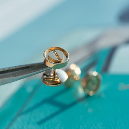 [⭐Glow]LOVE EARRINGS PINK GOLD 10MM