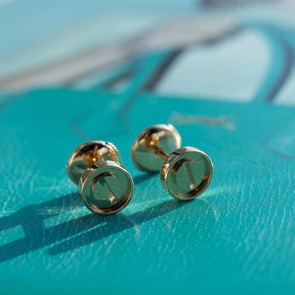 [⭐Glow]LOVE EARRINGS PINK GOLD 10MM