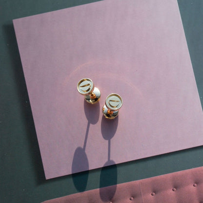 [⭐Glow]LOVE EARRINGS PINK GOLD 10MM