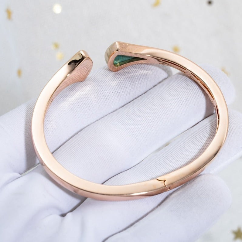 [⭐Glow]DREAM BRACELET OPEN MALACHITE PINK GOLD