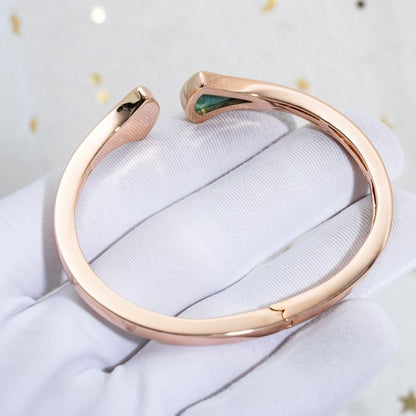 [⭐Glow]DREAM BRACELET OPEN MALACHITE PINK GOLD